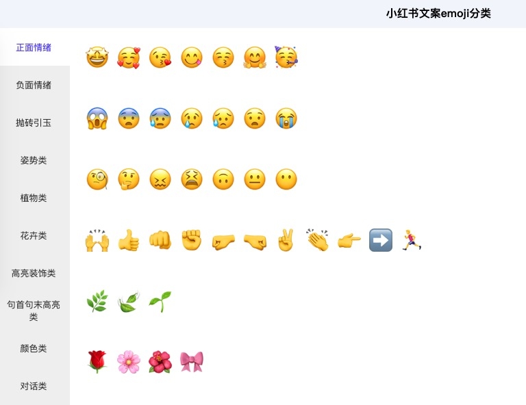 小红书文案emoji 网站【网址】【介绍】汇集了小红书文案常用emoji并进行了分类，点击即复制成功，操作简便。在电脑里编辑小红书文案不用到处找emoji复制粘贴了。-网创风向标论坛-网络创业-网创圈