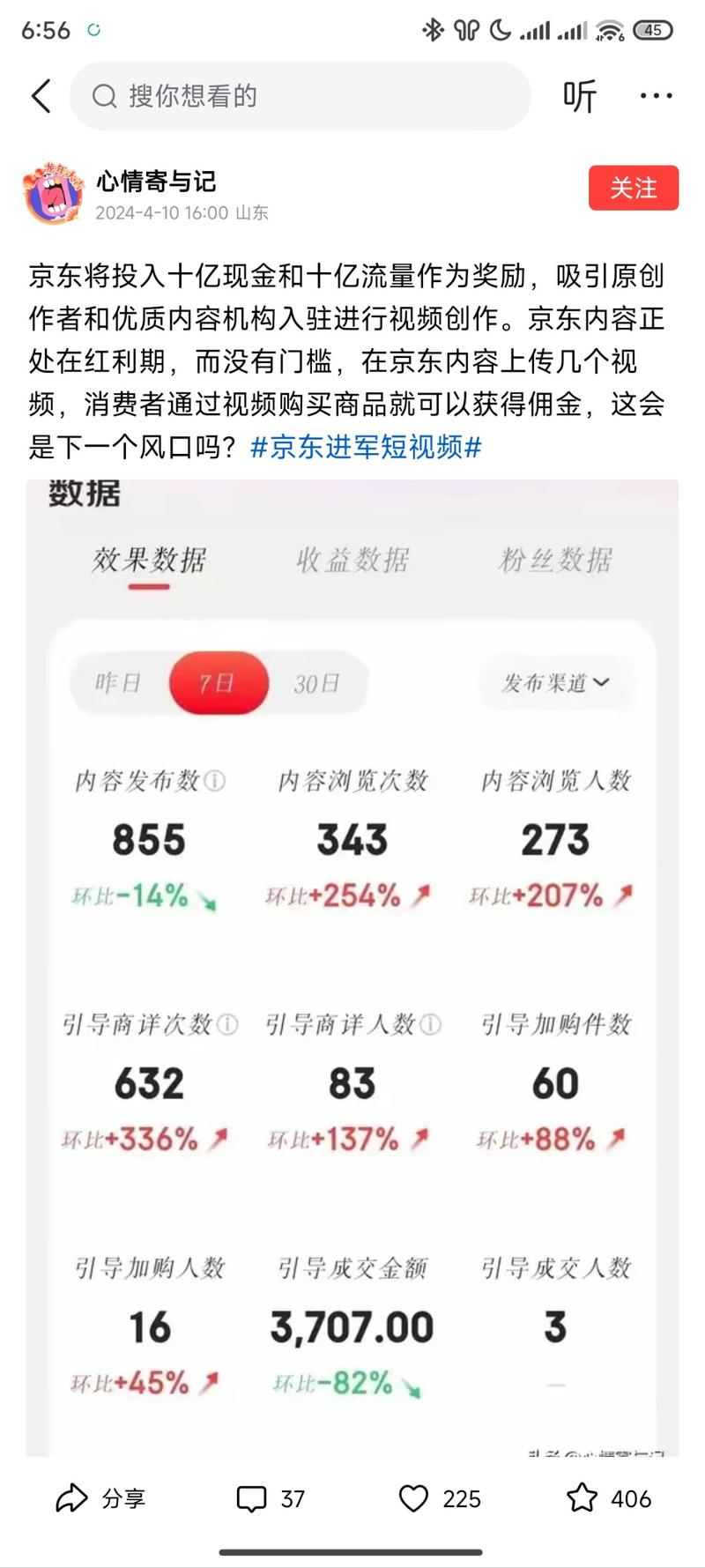 京东补贴短视频创作，是不是….-网创风向标论坛-网络创业-网创圈