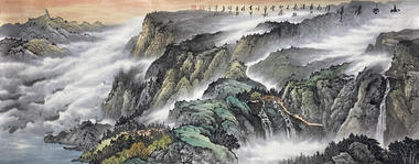 基本上很多办公室都有山水画在背景墙上….-网创风向标论坛-网络创业-网创圈