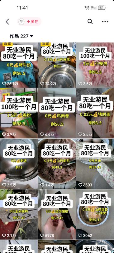 图片[2]-抖音无业游民，记录每天吃什么，每个月….-网创风向标论坛-网络创业-网创圈