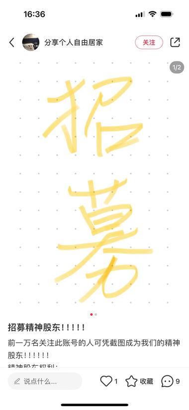 小红书涨粉新方式，招募精神股东，一天….-网创风向标论坛-网络创业-网创圈