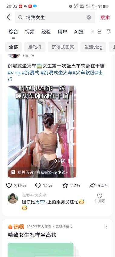 图片[2]-最近火起来的流量密码：精致女孩坐高铁
….-网创风向标论坛-网络创业-网创圈