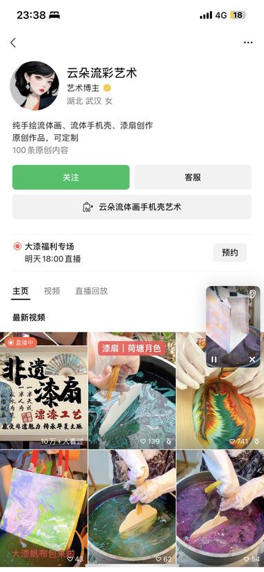 手绘流彩画可以在线上直接线下摆摊….-网创风向标论坛-网络创业-网创圈